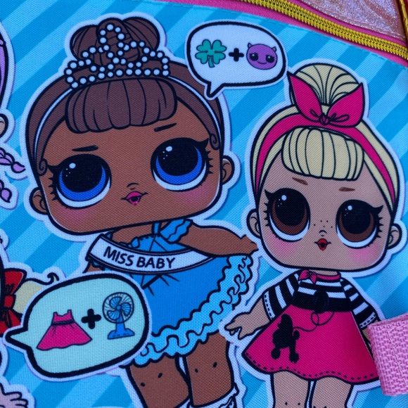 LOL Surprise Adorable Pink Lrg Backpack w/Small Round Lunchbag/Pouch NWOT💓 - Picture 10 of 10